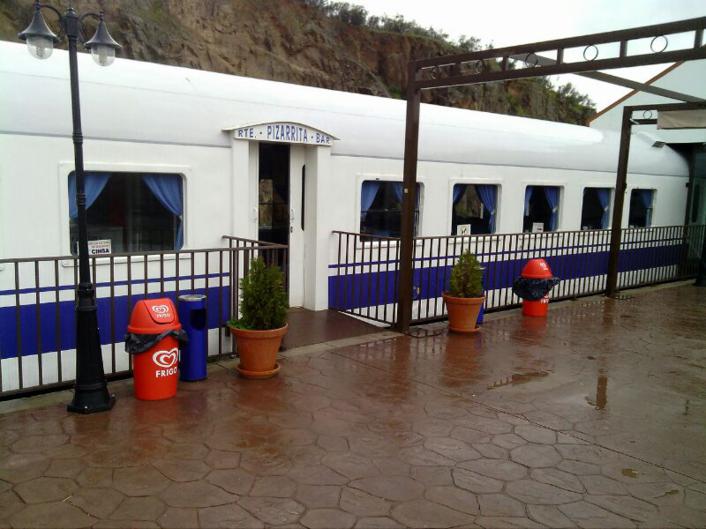 Vista de Estación de Pizarrita. Coche Restaurante